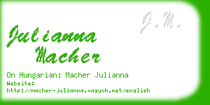 julianna macher business card